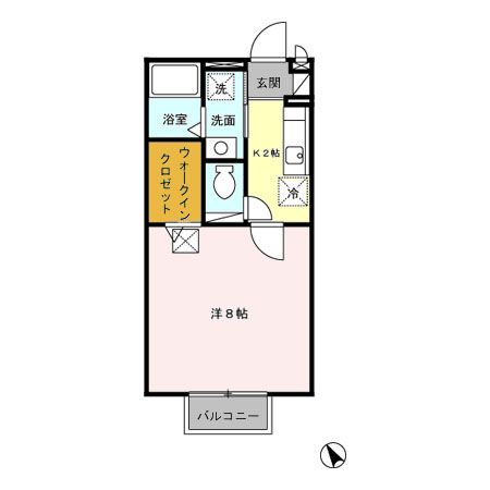 グリーンハウスA 106号室 間取り