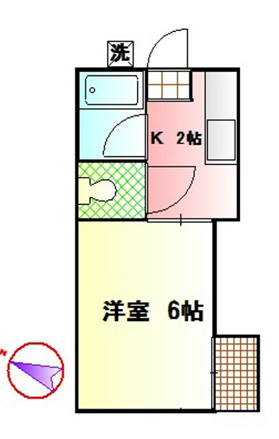 FC秦野鶴巻コーポ 202号室 間取り