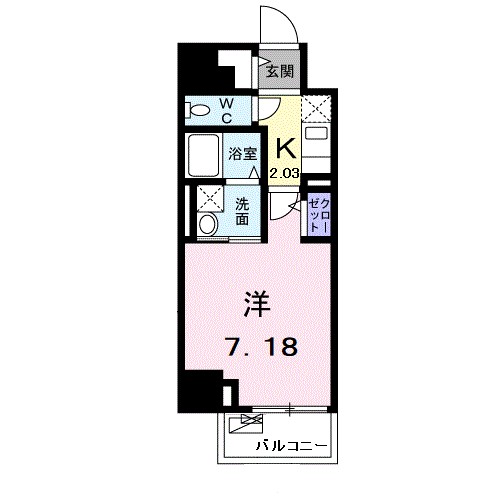 クレスト　中六 603号室 間取り