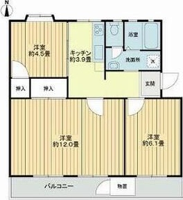 上郷西ケ谷団地壱〇号棟 1014号室 間取り