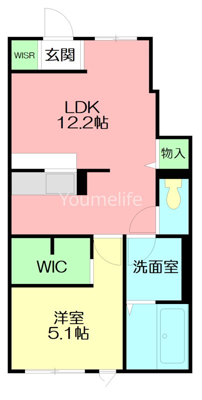 バレミックス辻堂 102号室 間取り