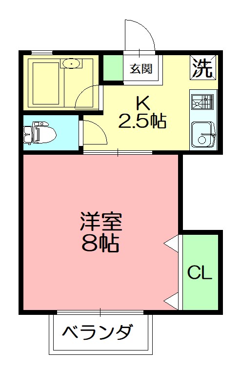 Valley　House 201号室 間取り