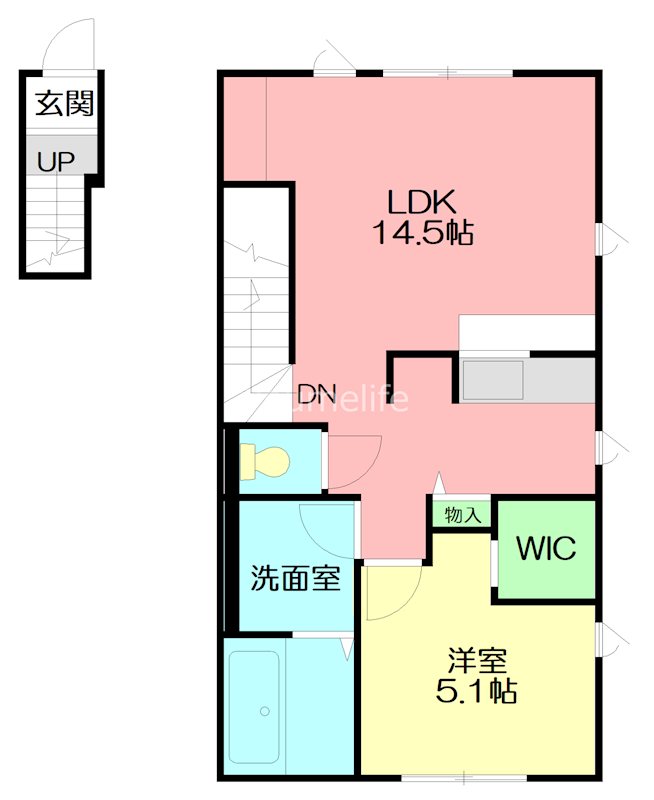 バレミックス辻堂 201号室 間取り