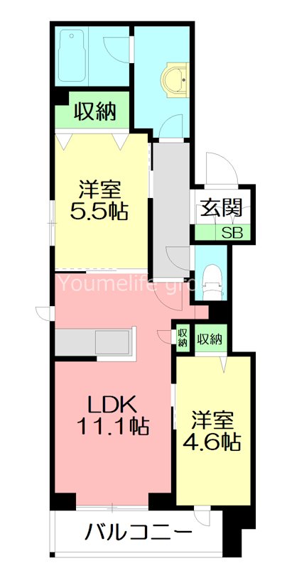 プラチナフォレスト鎌倉大船 303号室 間取り