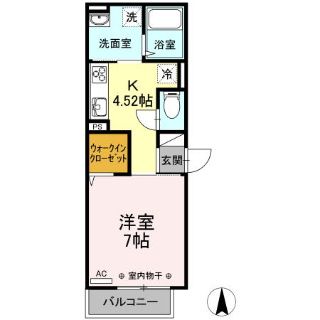 パーチェ 201号室 間取り