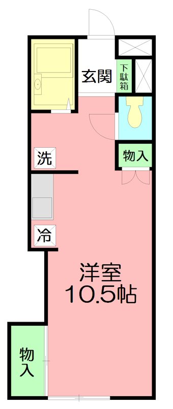ドルフフジミB棟 205号室 間取り