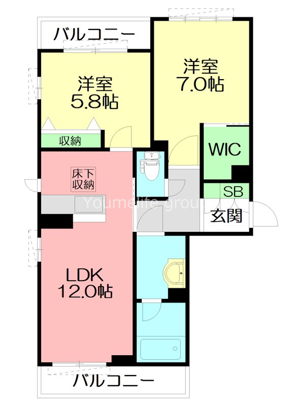 シエル 203号室 間取り
