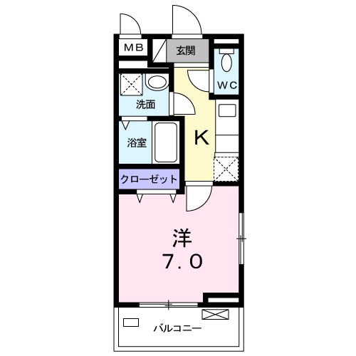 ａｕｂｅ　ｎｅｏ 201号室 間取り