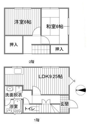 テラス中村 1号室 間取り