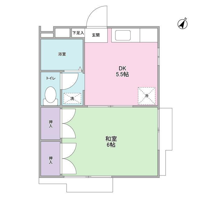 フェリース本郷台Ａ棟 0102号室 間取り