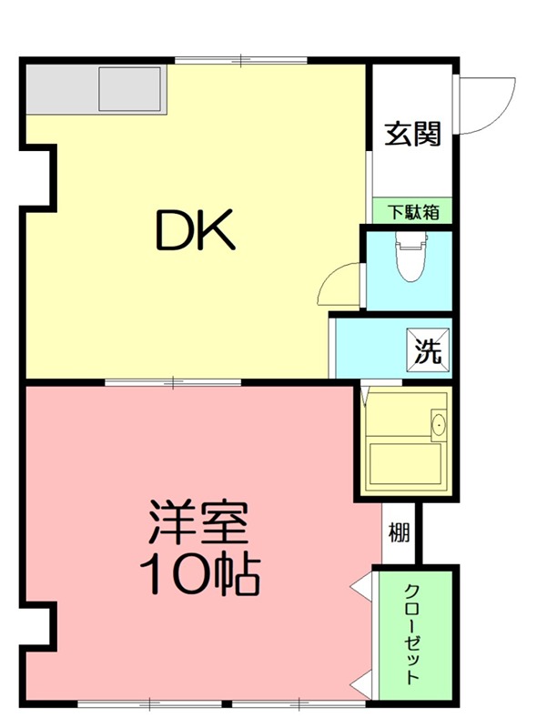 地建ハイツ 205号室 間取り