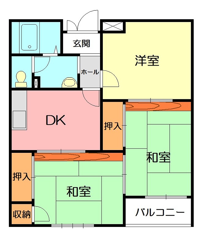 KSハイツ 203号室 間取り