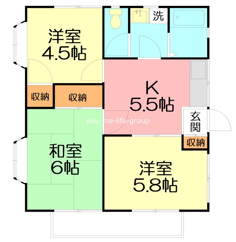 コーポ五万騎 201号室 間取り