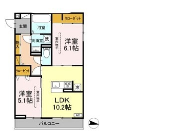 Cosmet湘南平塚 201号室 間取り