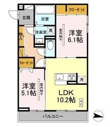 Cosmet湘南平塚 301号室 間取り