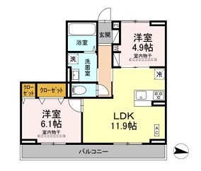 Cosmet湘南平塚 202号室 間取り