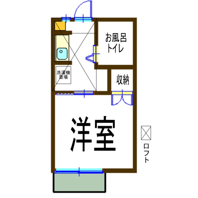 クレアハイツ 202号室 間取り