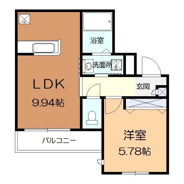 Ｏｓｃａｒ　ＡＬ 203号室 間取り