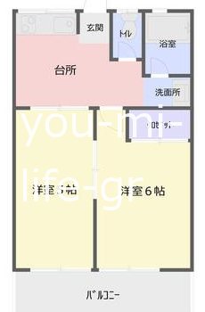船橋コーポ 208号室 間取り