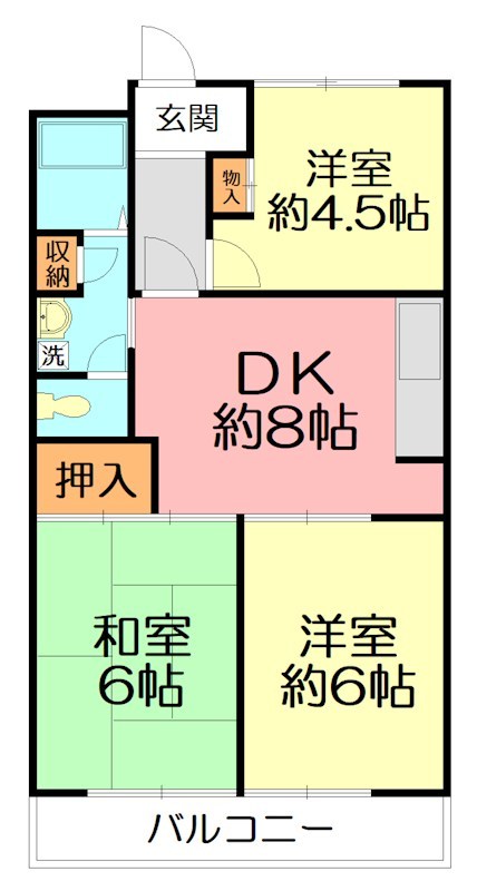 第２５明智ビル 0305号室 間取り