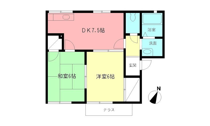 スカイハイツ 103号室 間取り