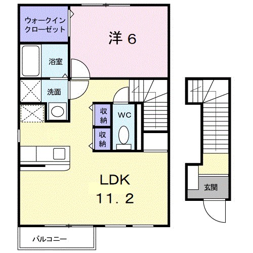 Ｙ・モンターニャ 201号室 間取り