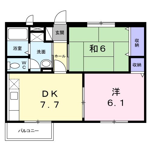 パークサイドコート 202号室 間取り