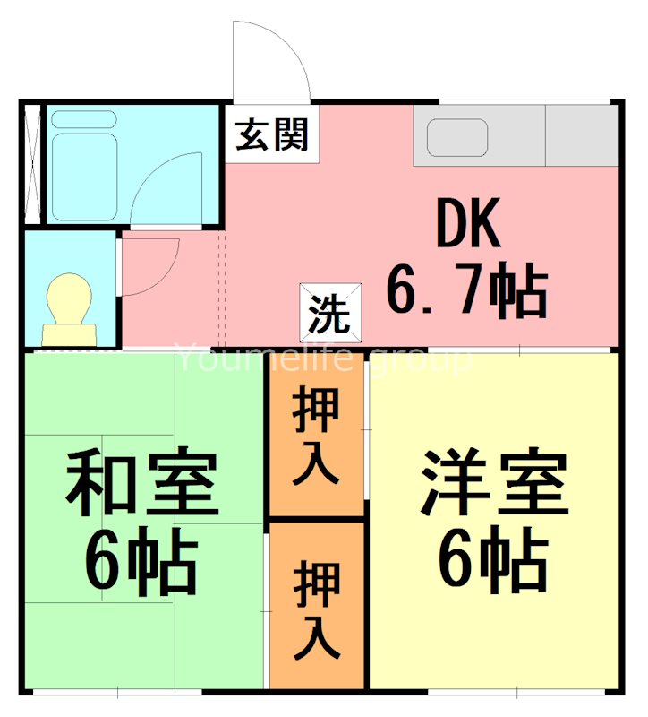 コーポ綾乃 102号室 間取り