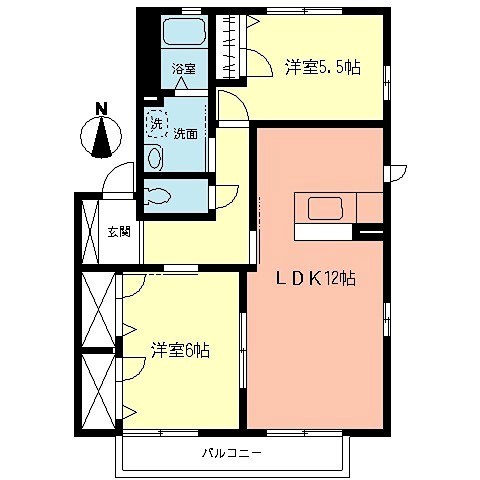 アスコットガーデンⅡ 201号室 間取り