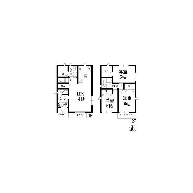 藤沢市鵠沼藤が谷４丁目戸建 間取り