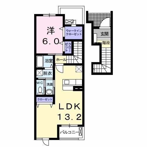アンソレイユミール 202号室 間取り