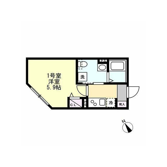 ベイルーム本厚木元町 101号室 間取り
