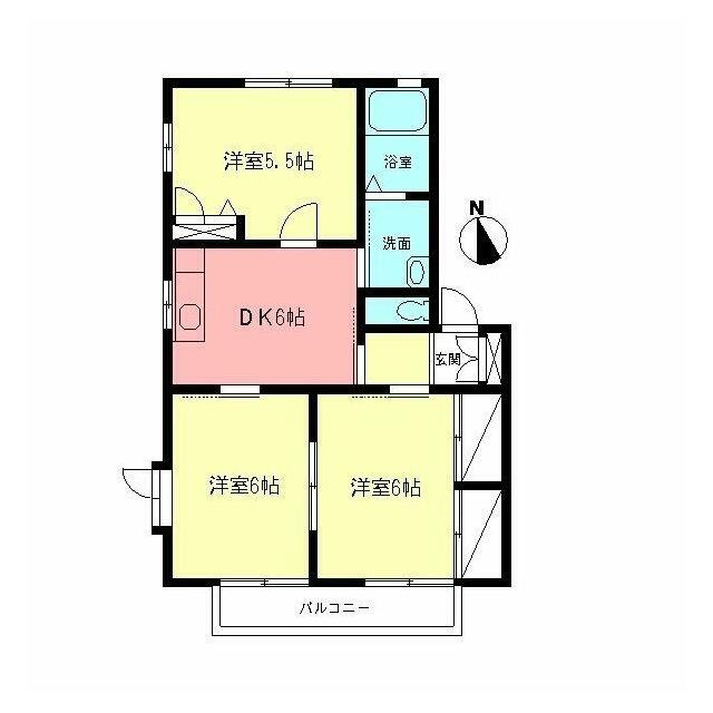 コージーコートＢ 202号室 間取り