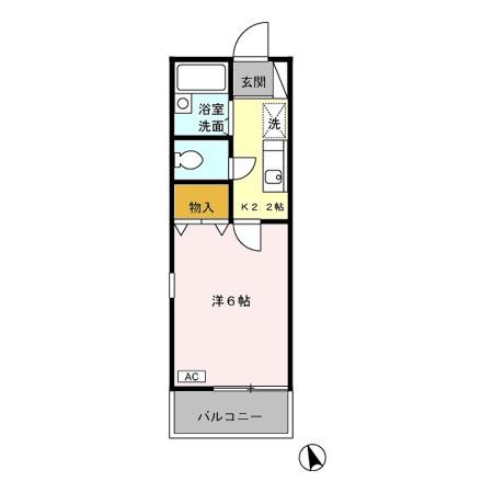 配郷　Ｂ 105号室 間取り