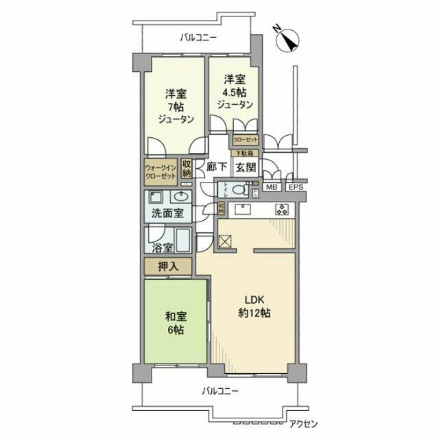 リバティタウン伊勢原１０番館 102号室 間取り