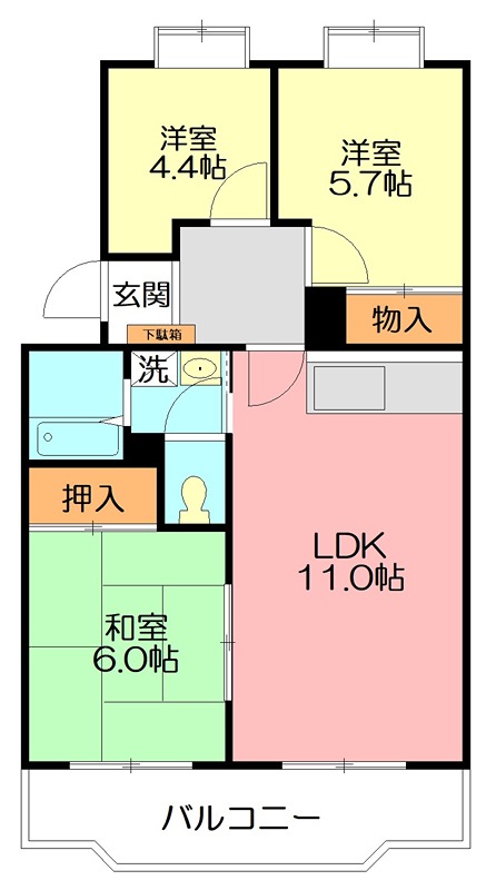 サンパレス湘南 203号室 間取り