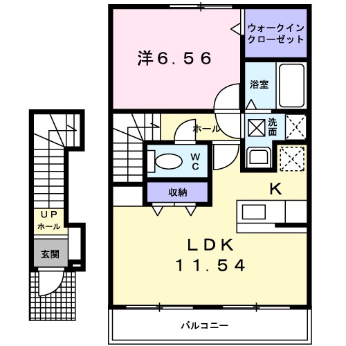 ソレアード・ピノ 203号室 間取り