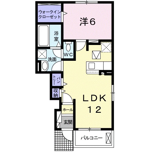 アンランジュⅠ 102号室 間取り