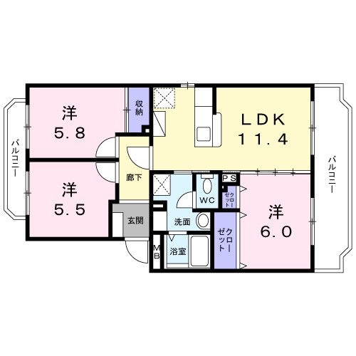 Ｄ．Ｙ．東戸塚 203号室 間取り