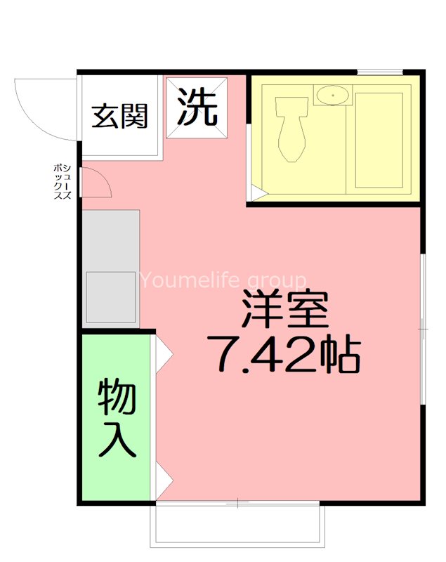 Puerto Escondido(プエルトエスコンディード) 102号室 間取り