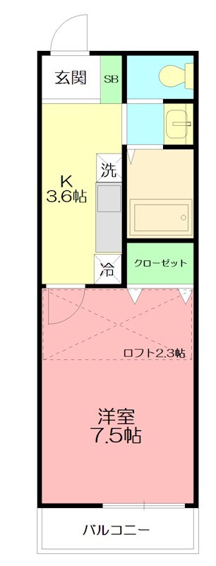 Kエスパシオ 206号室 間取り