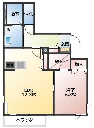緑壱番館Ｋａｔｕｍｉ 201号室 間取り