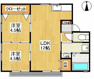 マノンコーポ 105号室 間取り
