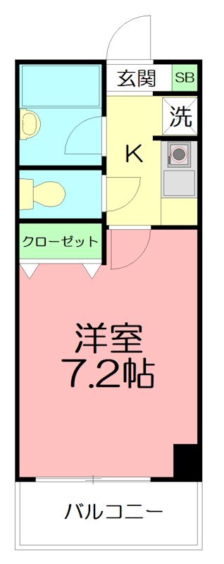 ユーコート本厚木 205号室 間取り