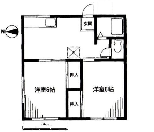 藤商３号ハイツ 201号室 間取り