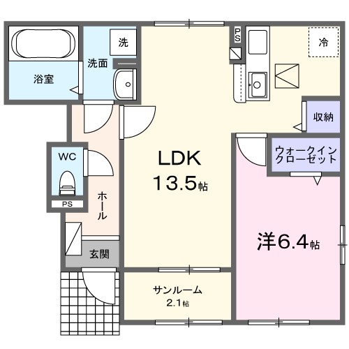 ピースフルⅡ 103号室 間取り