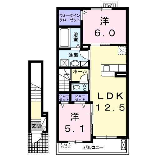 ラ　ヴィラⅢ 202号室 間取り