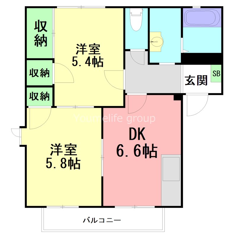 ベルアーク長後Ａ 201号室 間取り