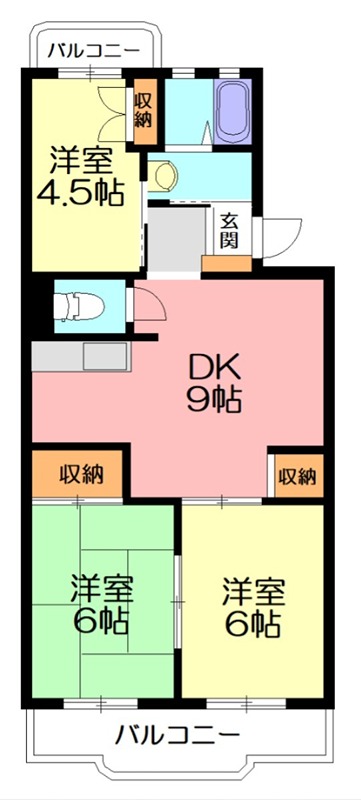 アーレイ湘南 303号室 間取り