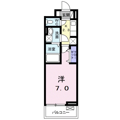 Ｍａｈａｎａ 202号室 間取り